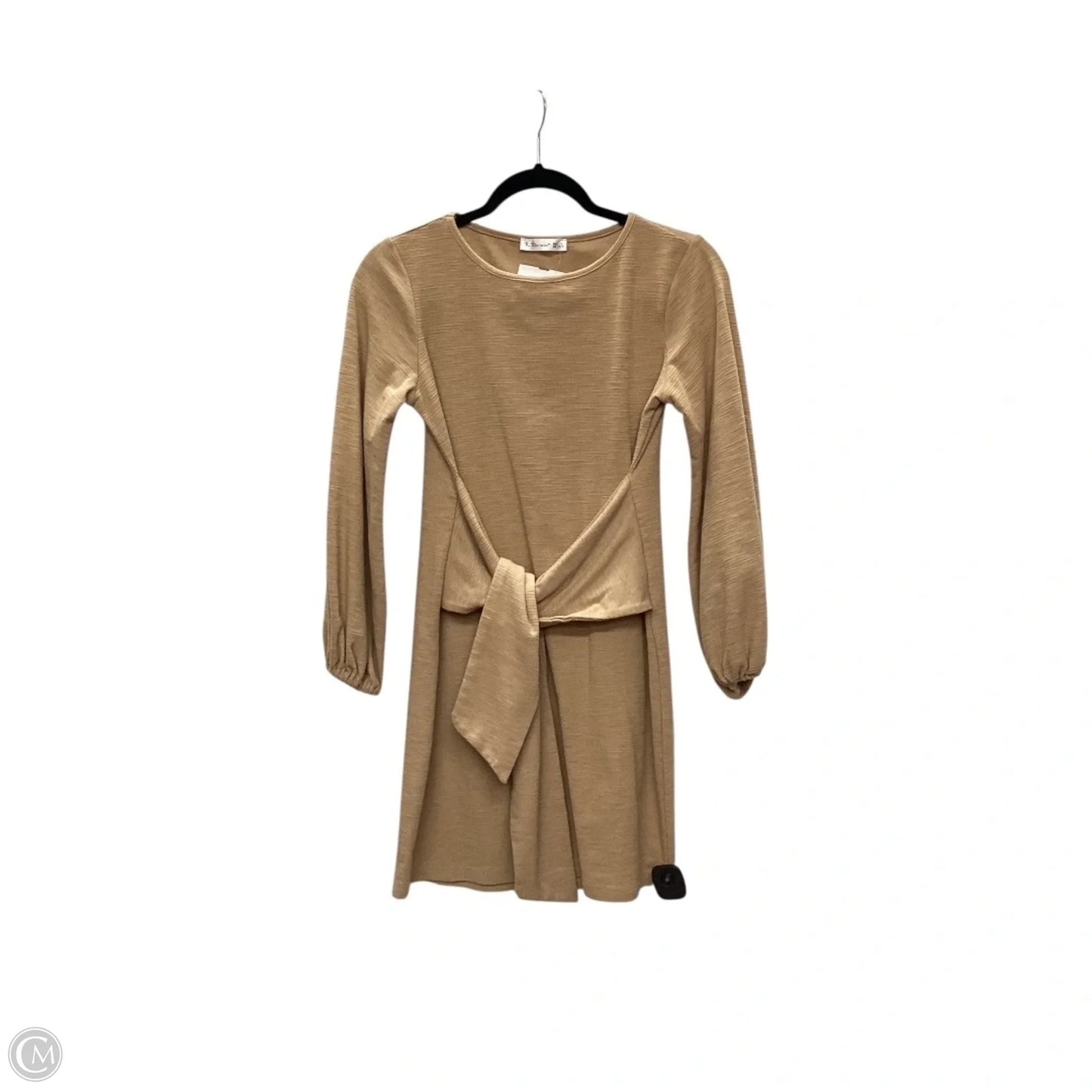 Dress Casual Midi By Clothes Mentor In Tan, Size: S
