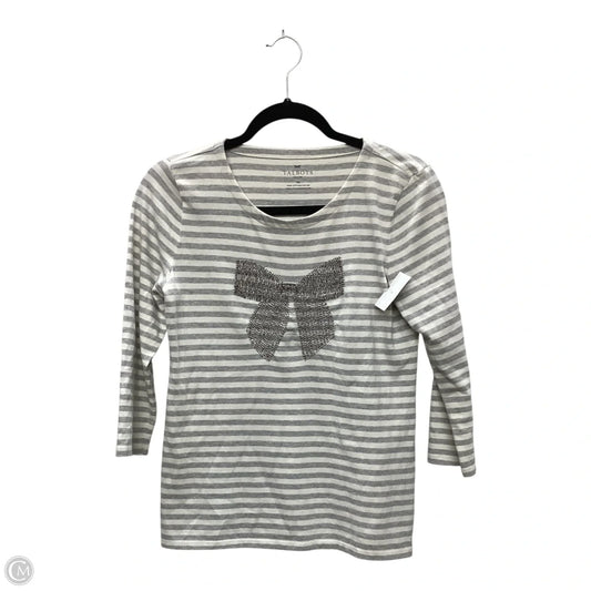 Top Long Sleeve By Talbots In Grey, Size: Sp