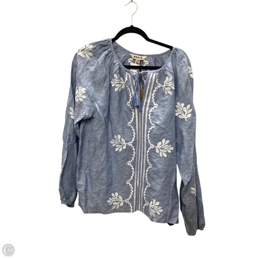 Top Long Sleeve By Boden In Blue, Size: Xl