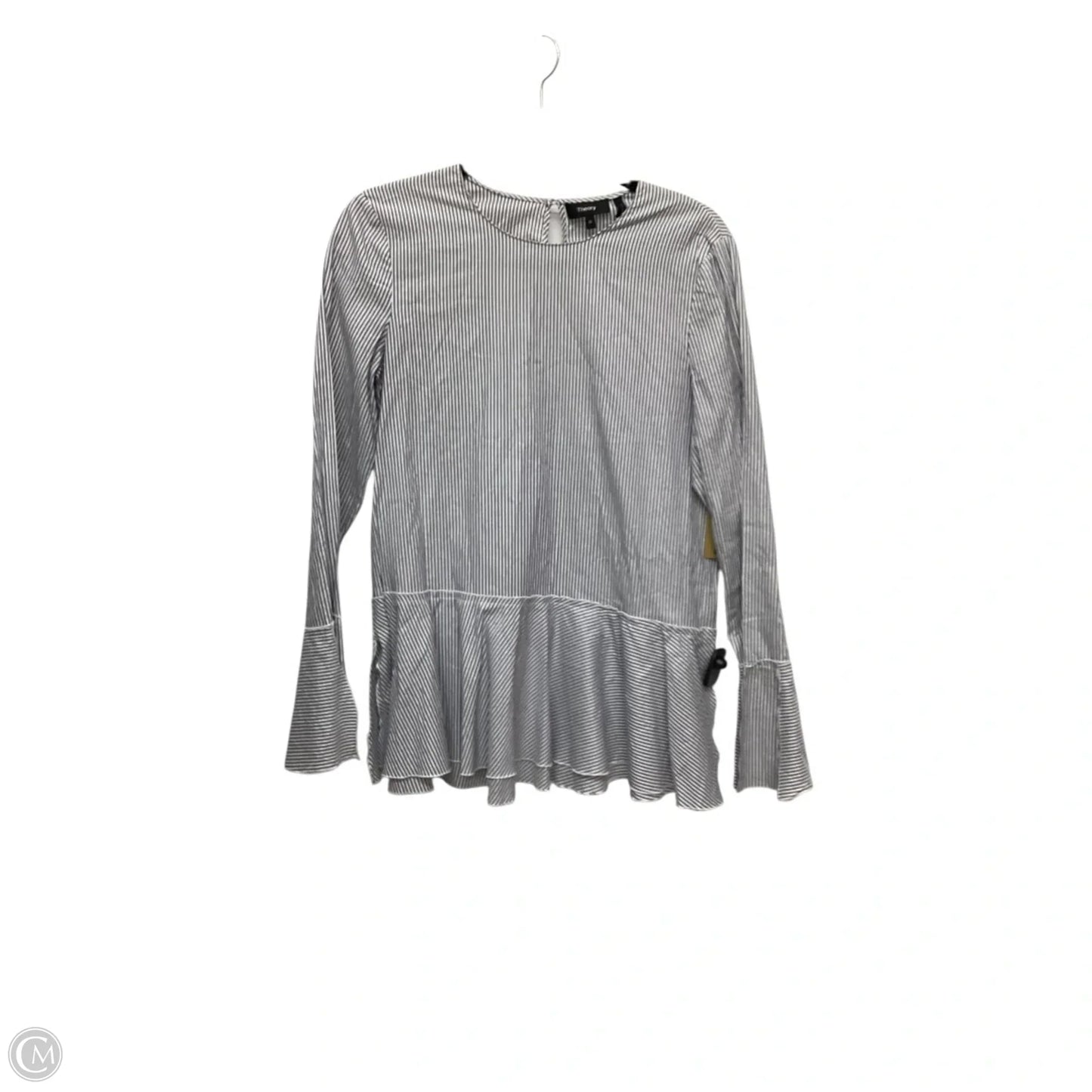 Top Long Sleeve By Theory In Blue, Size: M