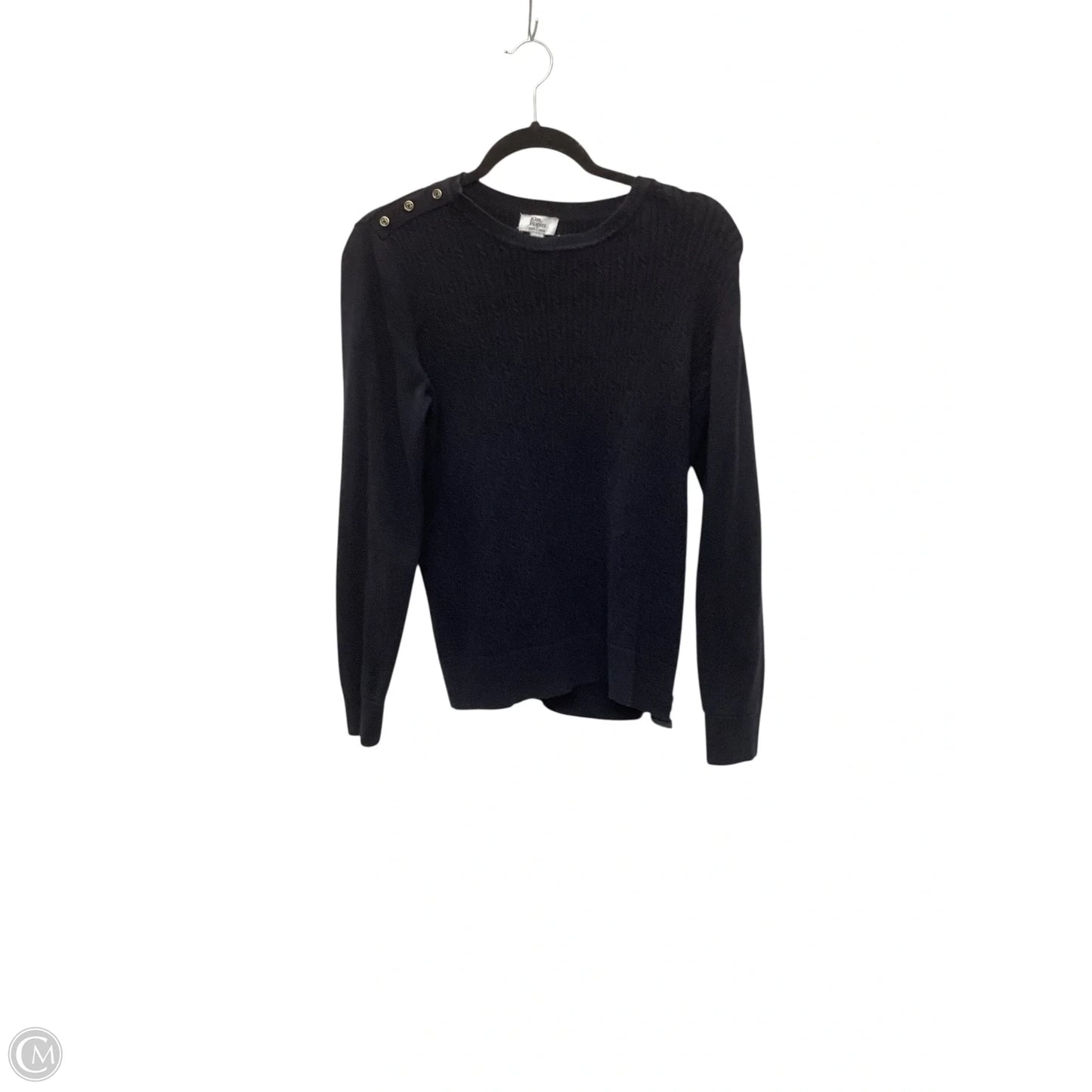 Top Long Sleeve By Kim Rogers In Black, Size: M