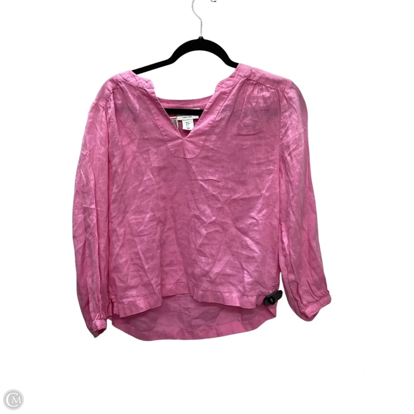 Top Long Sleeve Basic By H For Halston In Pink, Size: S