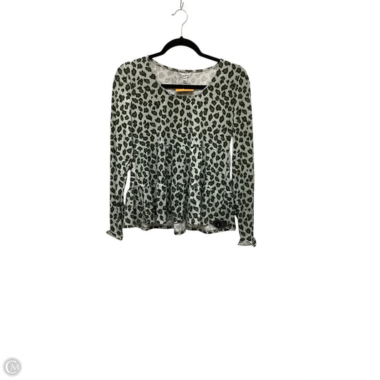 Top Long Sleeve By Love Fire In Animal Print, Size: M