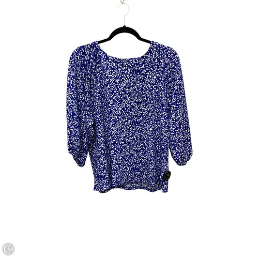 Top Long Sleeve By Vince Camuto In Blue, Size: L