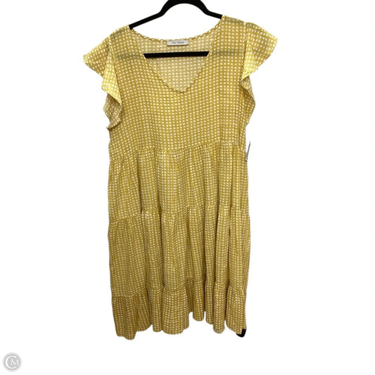 Dress Casual Short By Ces Femme In Yellow, Size: L