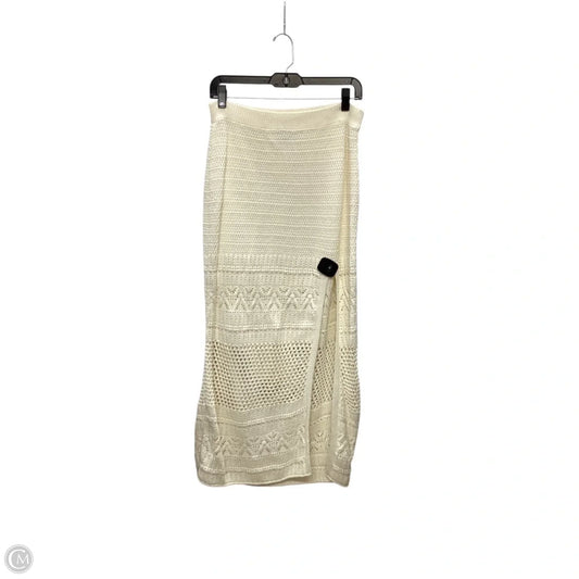Skirt Maxi By American Eagle In Cream, Size: Xl