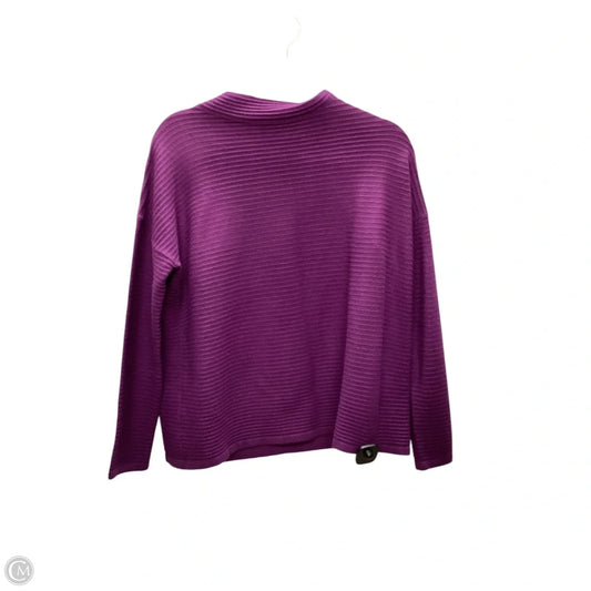 Top Long Sleeve By Staccato In Purple, Size: M
