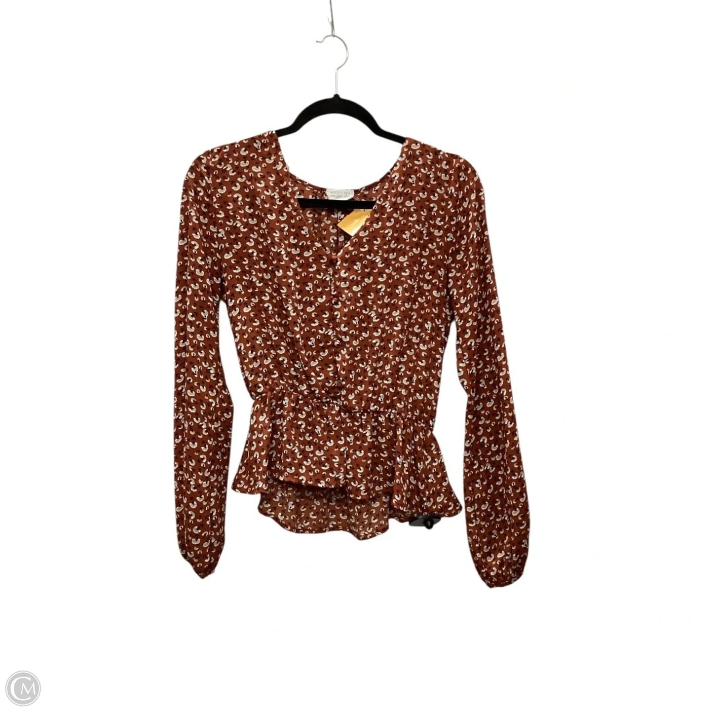 Blouse 3/4 Sleeve By Sienna Sky In Orange, Size: M