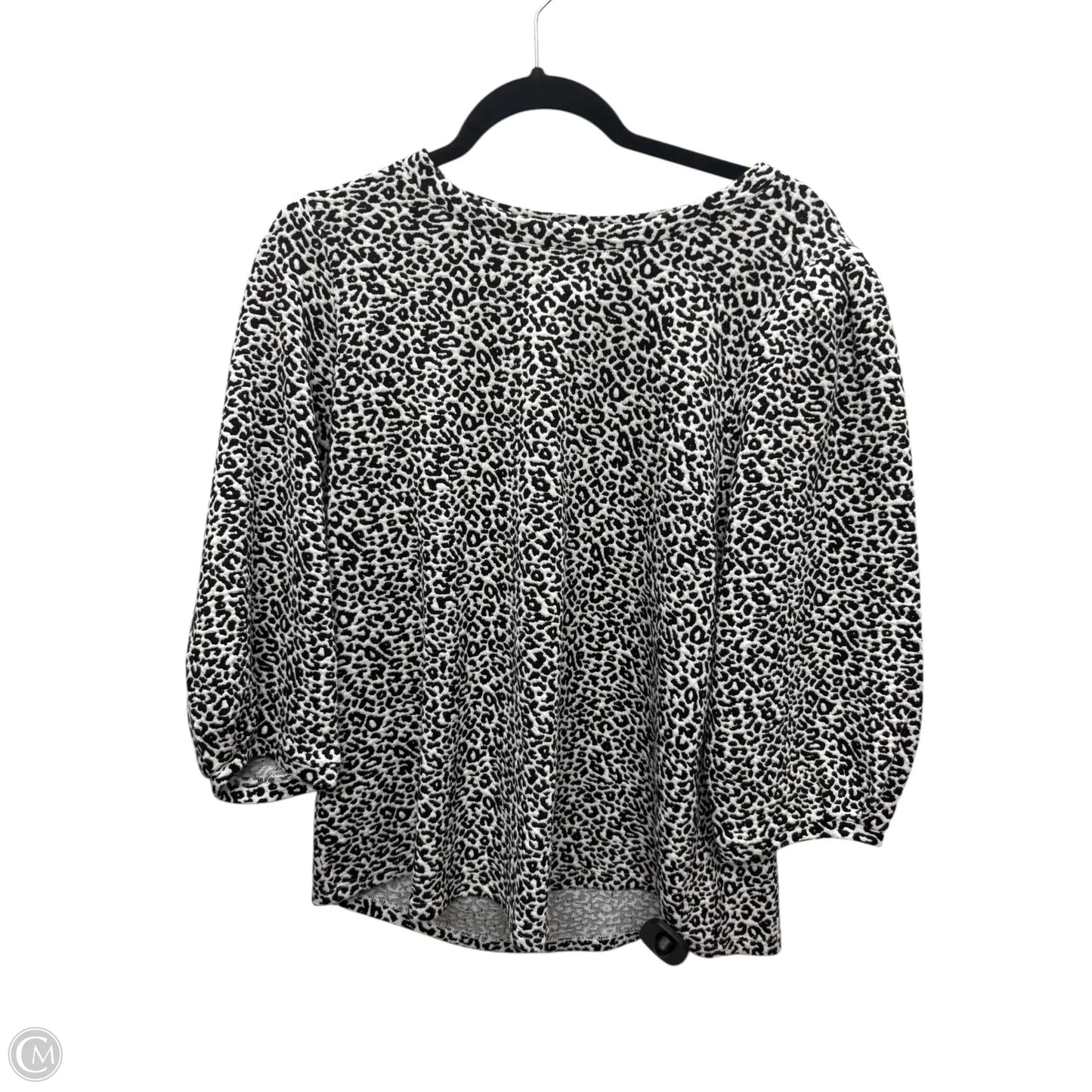 Top 2pc 3/4 Sleeve By Chicos In Animal Print, Size: L