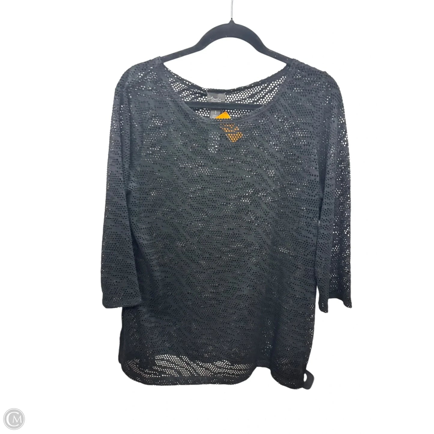 Top Long Sleeve By Chicos In Black, Size: M