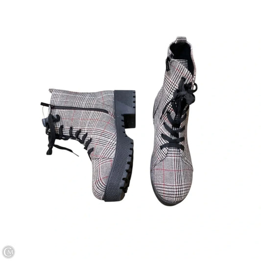 Boots Ankle Heels By Clothes Mentor In Plaid Pattern, Size: 11