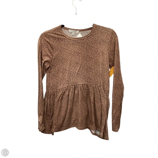 Top Long Sleeve By Gaze In Animal Print, Size: Xs