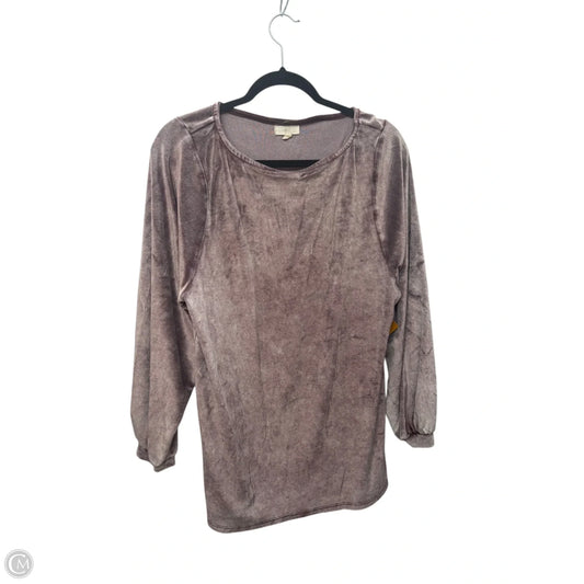 Top Long Sleeve By Cupio In Purple, Size: L