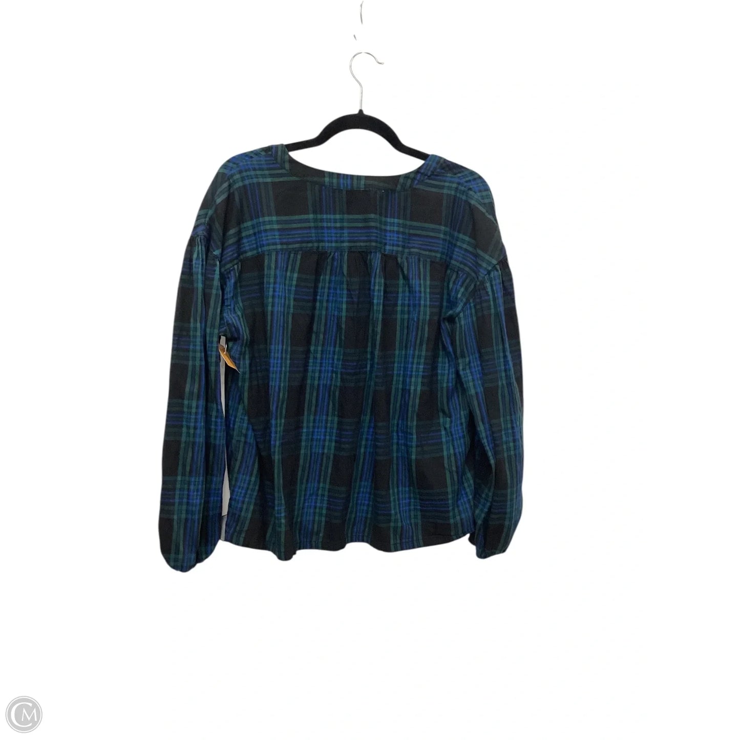 Top Long Sleeve By Clothes Mentor In Plaid Pattern, Size: M