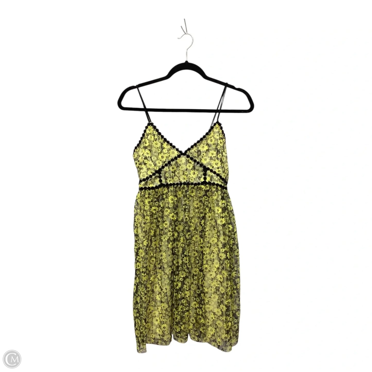 Dress Party Short By Romeo And Juliet In Black & Yellow, Size: S