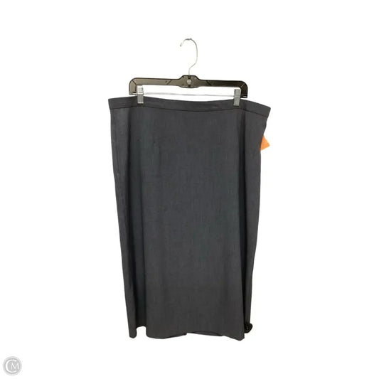 Skirt Midi By Dressbarn In Grey, Size: 18
