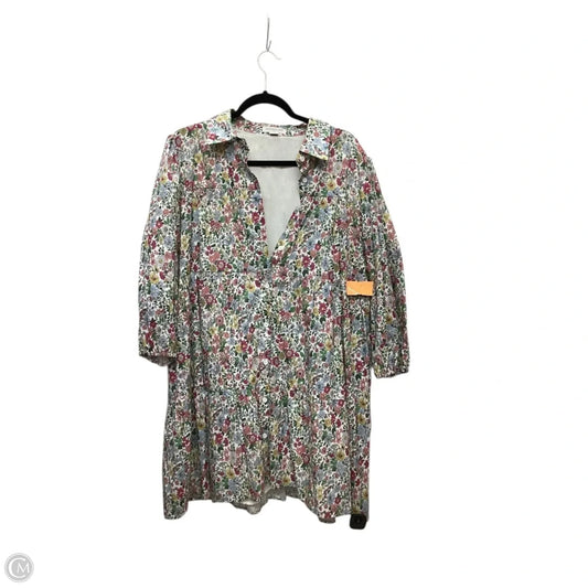 Dress Casual Short By Chicsoul In Floral Print, Size: 1x