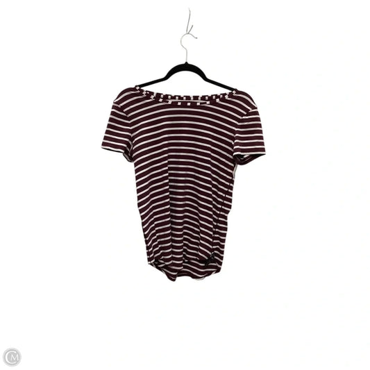 Top Short Sleeve By Lululemon In Striped Pattern, Size: 4