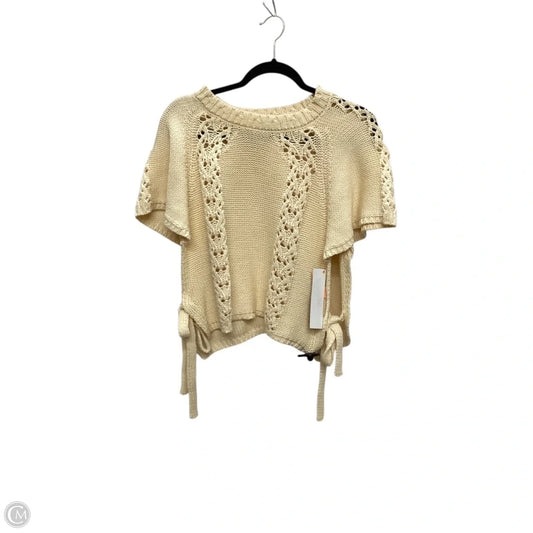 Sweater Short Sleeve By Cma In Yellow, Size: L