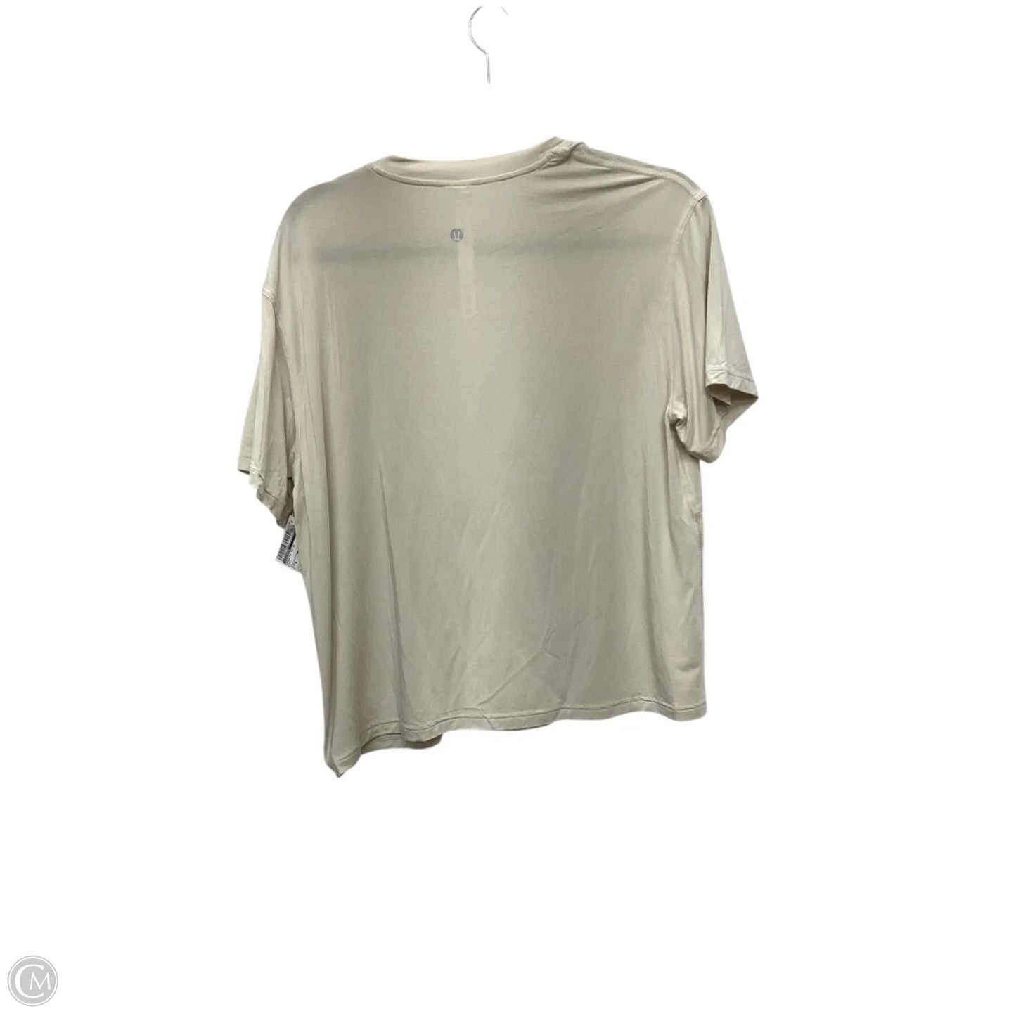 Athletic Top Short Sleeve By Lululemon In Tan, Size: 6