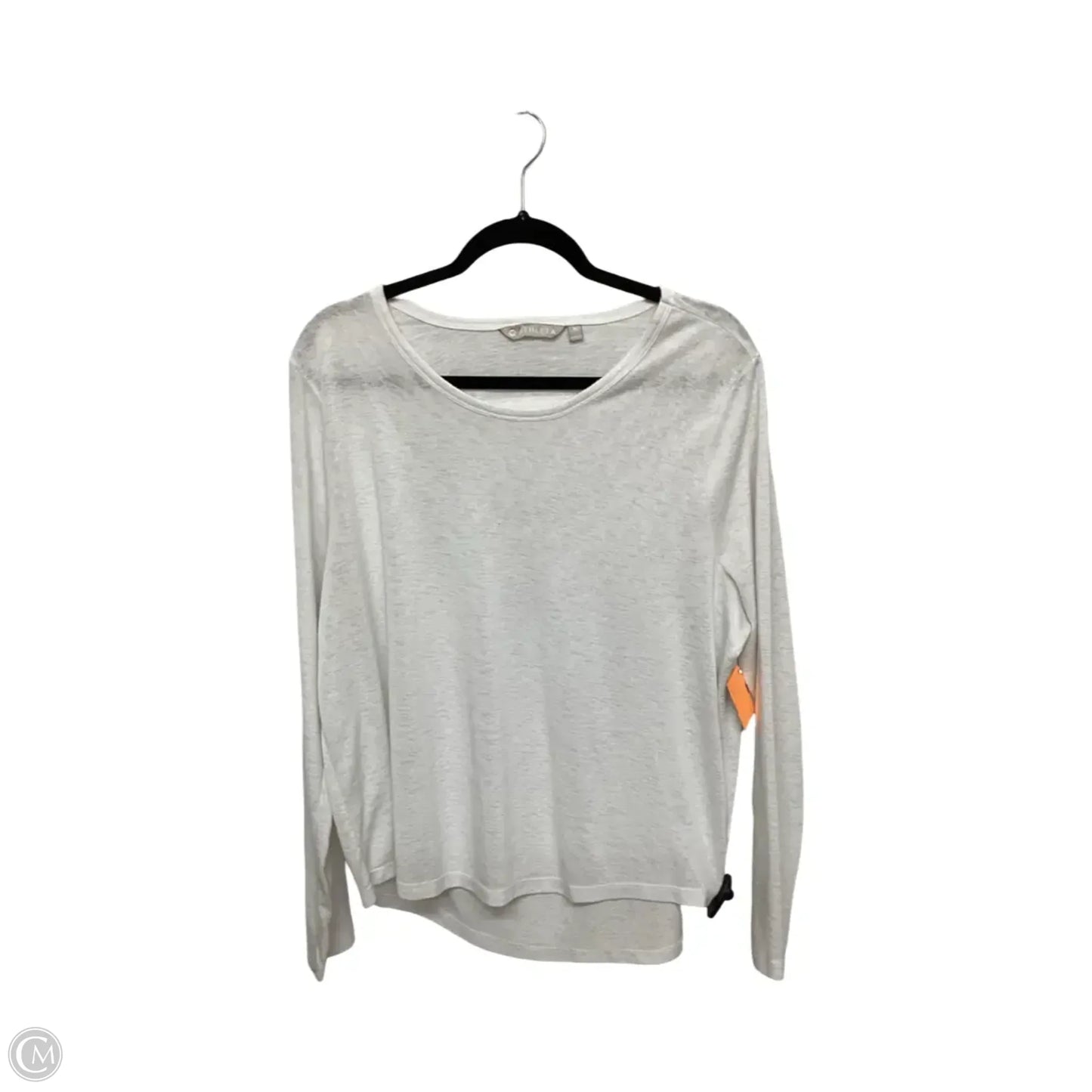 Athletic Top Long Sleeve Crewneck By Athleta In White, Size: Xl