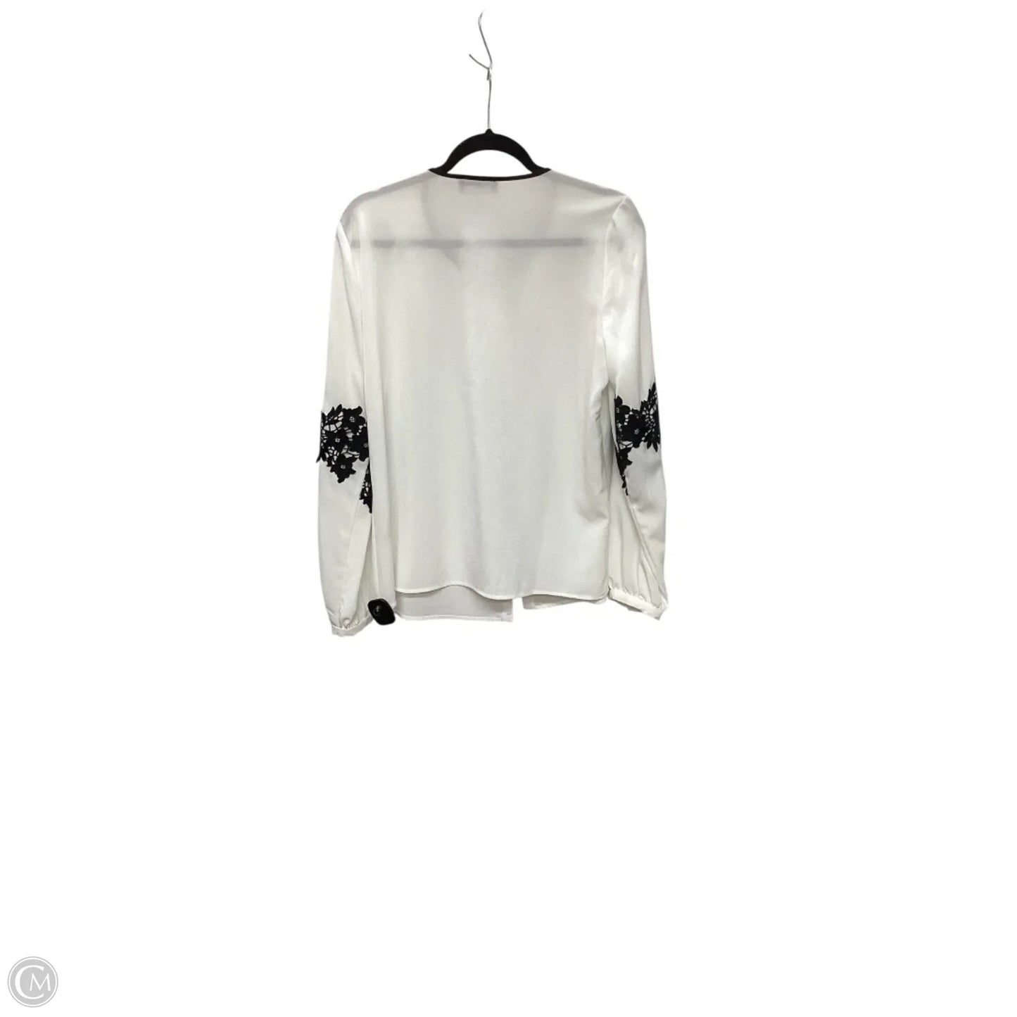 Blouse Designer By Karl Lagerfeld In White, Size: M