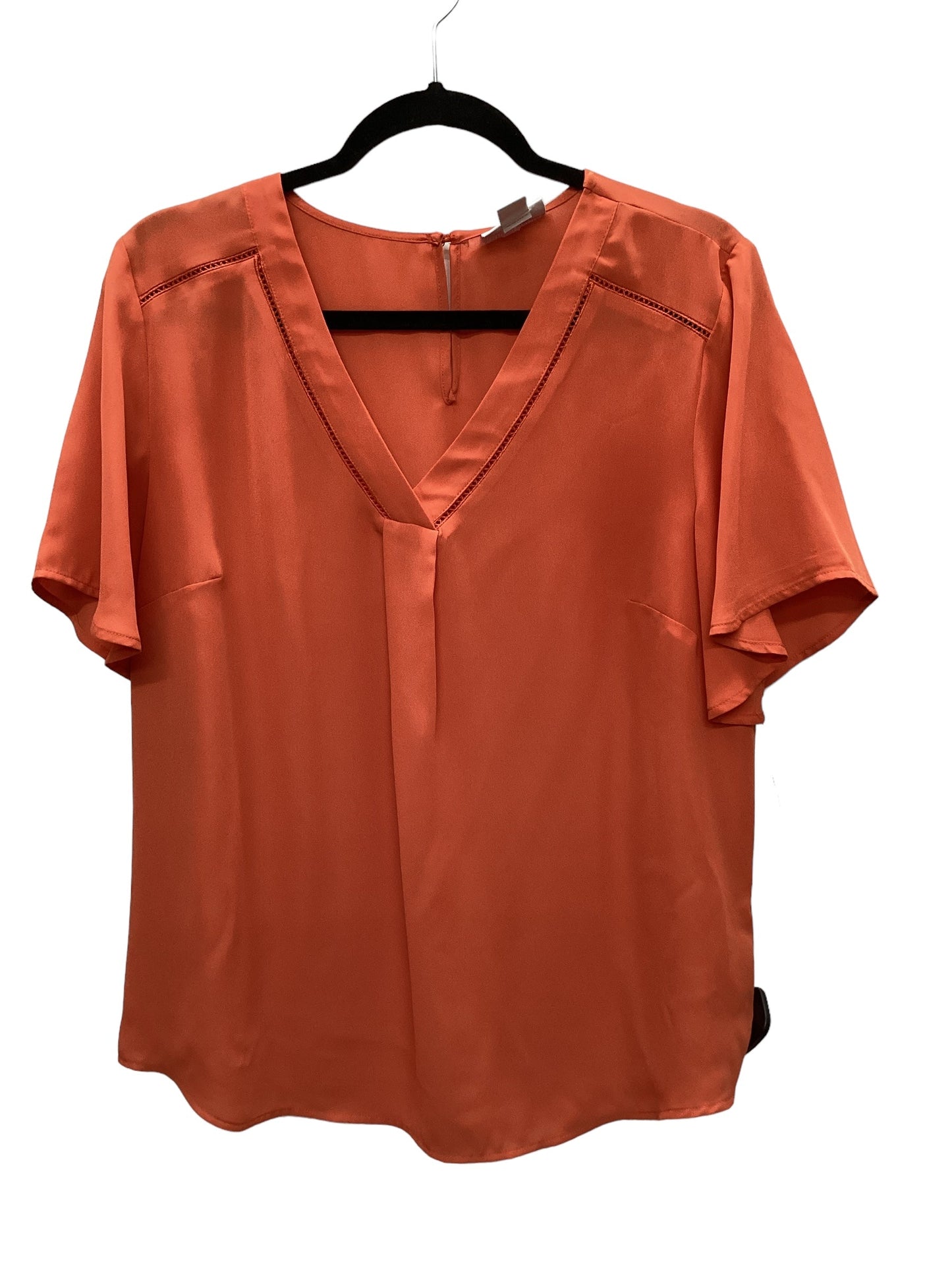 Orange Top Short Sleeve Liz Claiborne, Size L