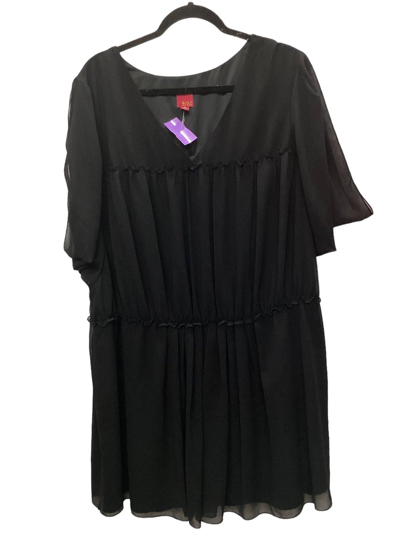 Black Dress Casual Midi Gilli, Size 2x