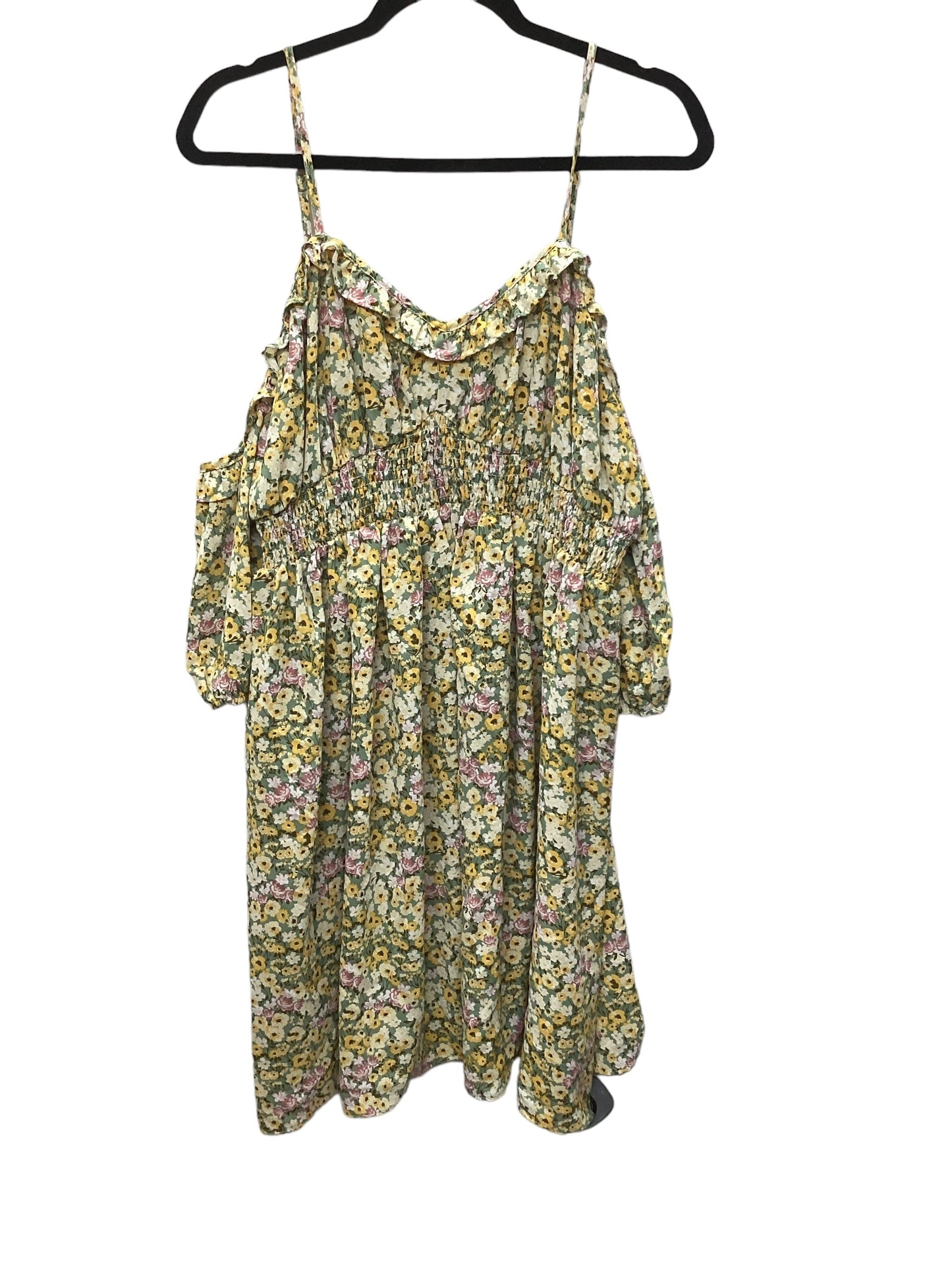 Floral Print Dress Casual Midi Shein, Size Xl