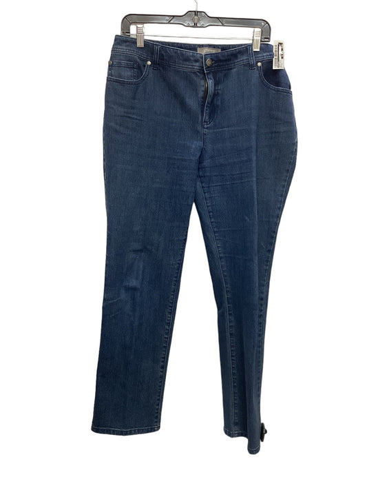 Blue Denim Jeans Straight Chicos, Size 2