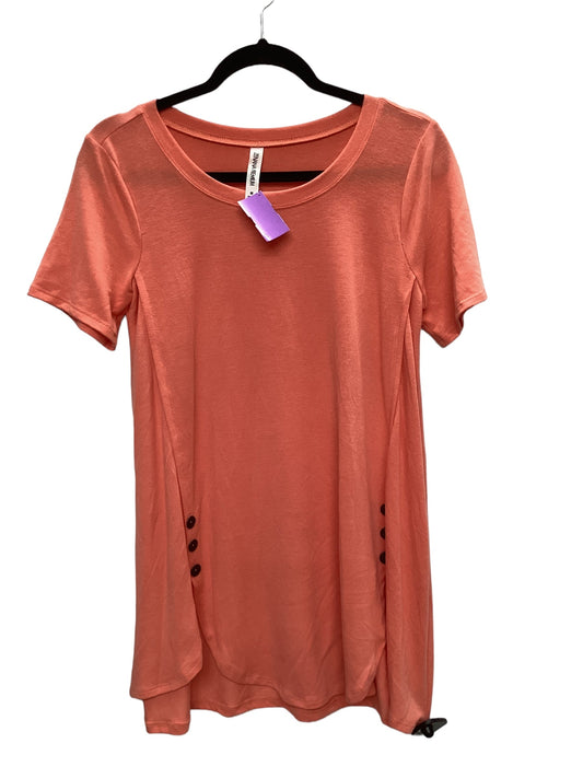 Orange Top Short Sleeve Basic Zenana Outfitters, Size M