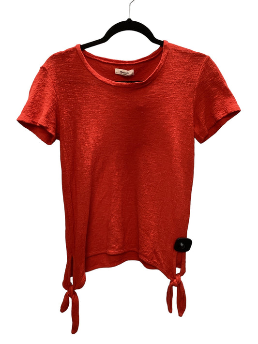 Red Top Short Sleeve Madewell, Size Xs