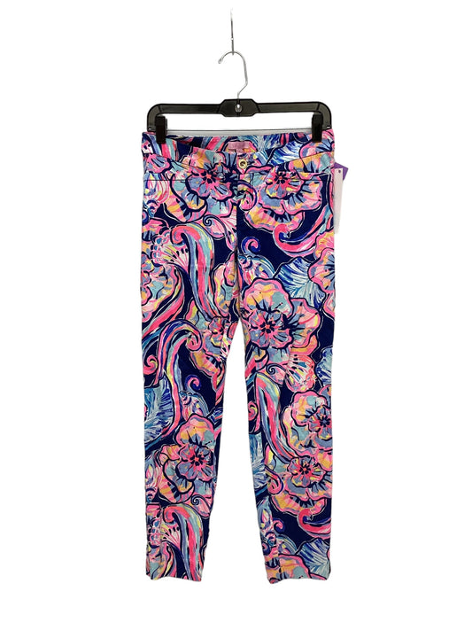 Floral Print Pants Designer Lilly Pulitzer, Size 4