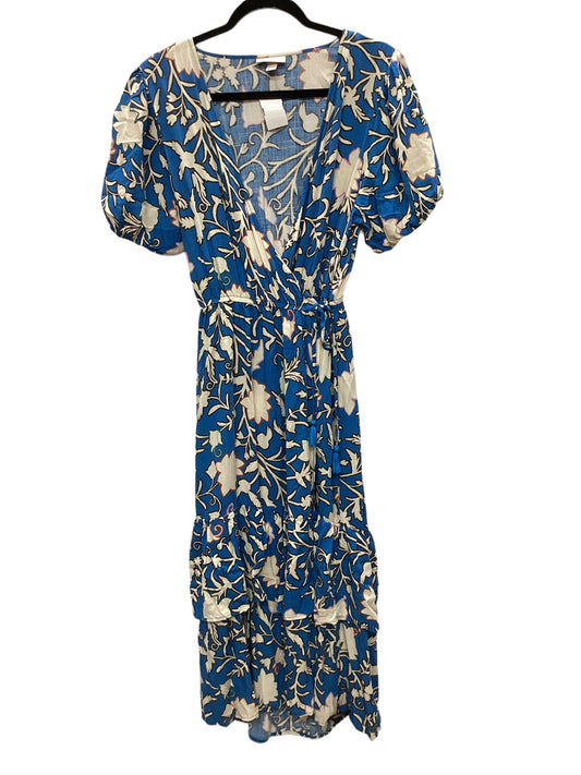 Blue Dress Casual Midi Knox Rose, Size L