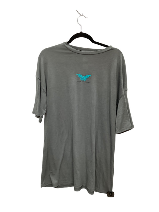 Grey Top Short Sleeve Basic Shein, Size M