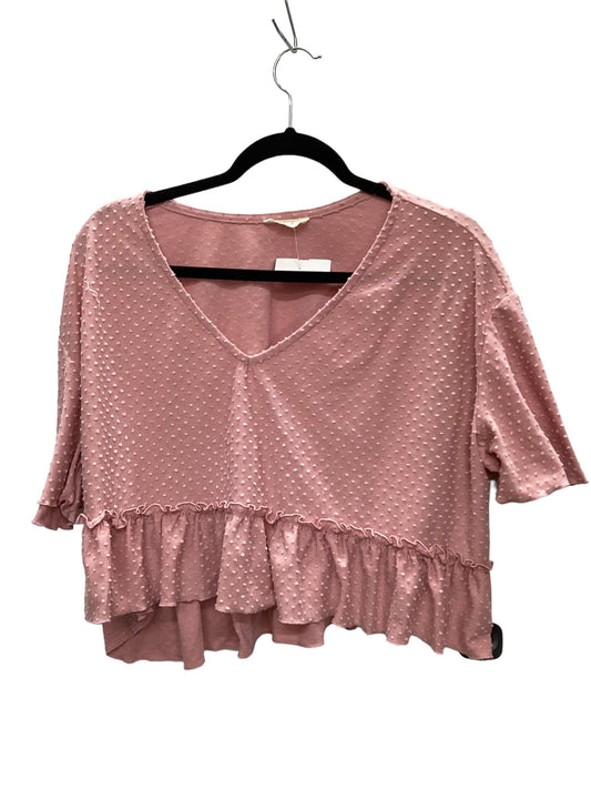 Pink Top Short Sleeve Cmf, Size S