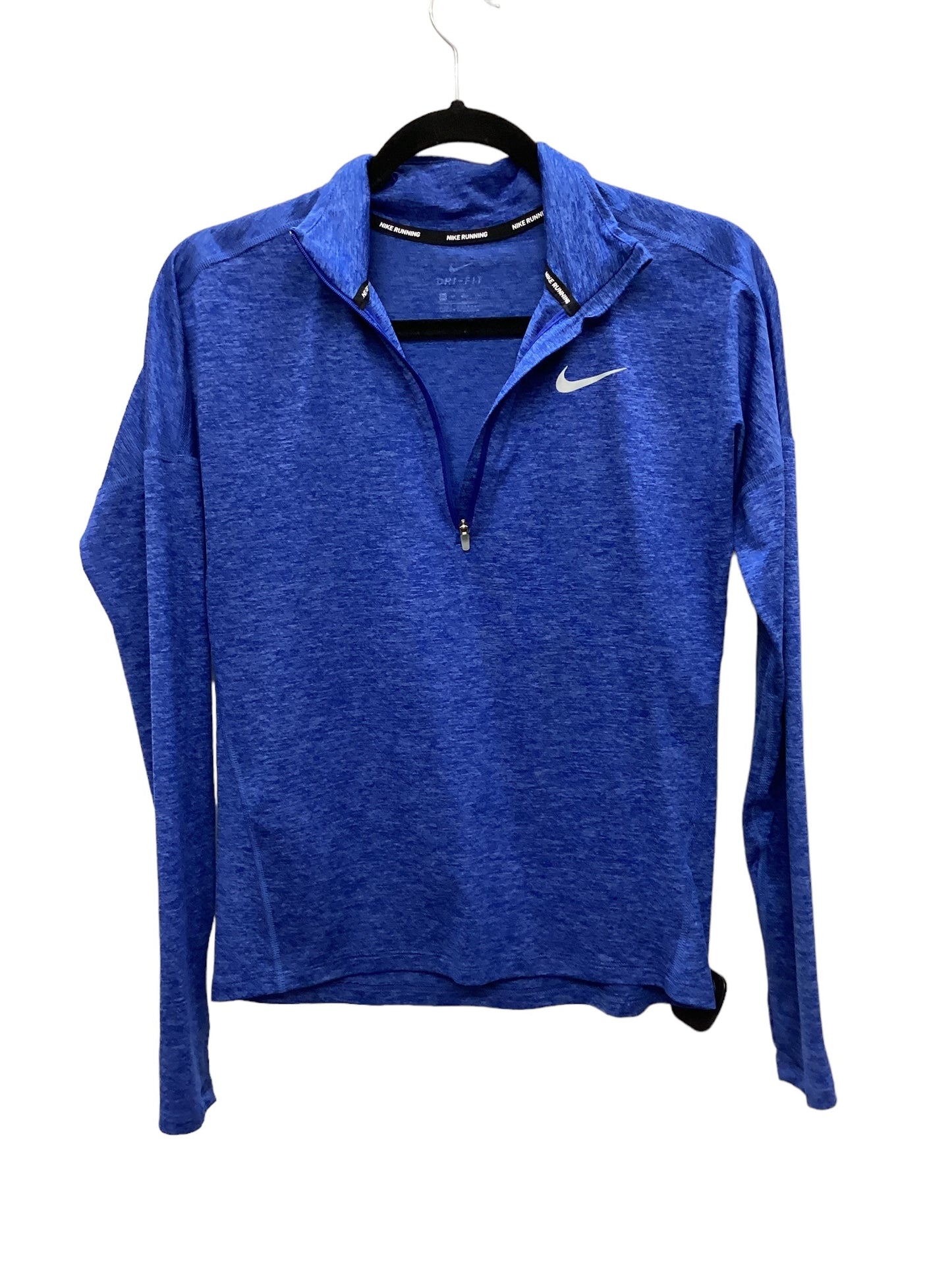 Blue Athletic Top Long Sleeve Collar Nike Apparel, Size Xs