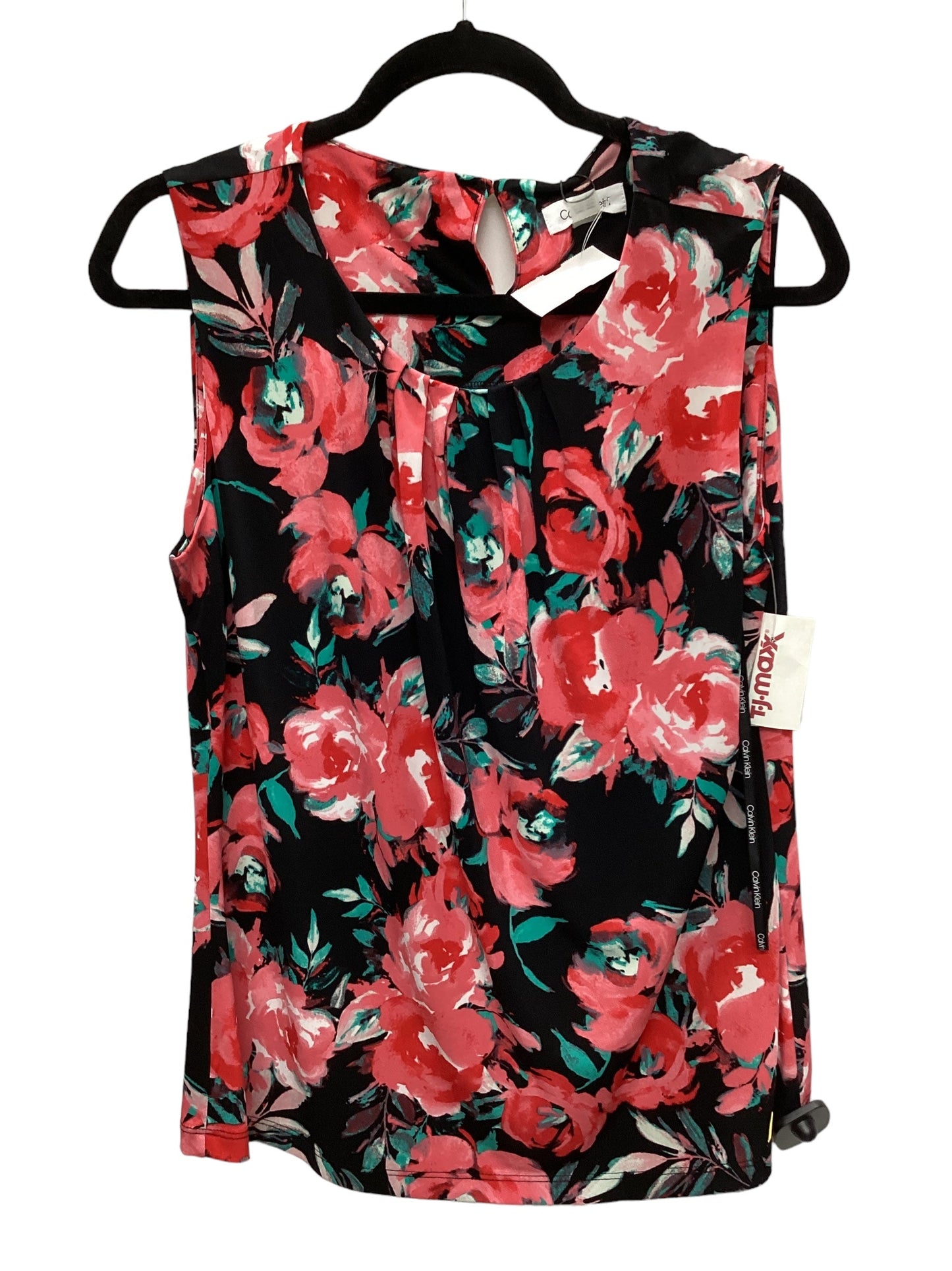 Floral Print Top Sleeveless Calvin Klein, Size Xl