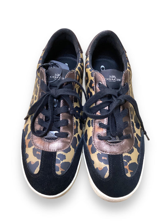 Leopard Print Shoes Sneakers Coach, Size 10