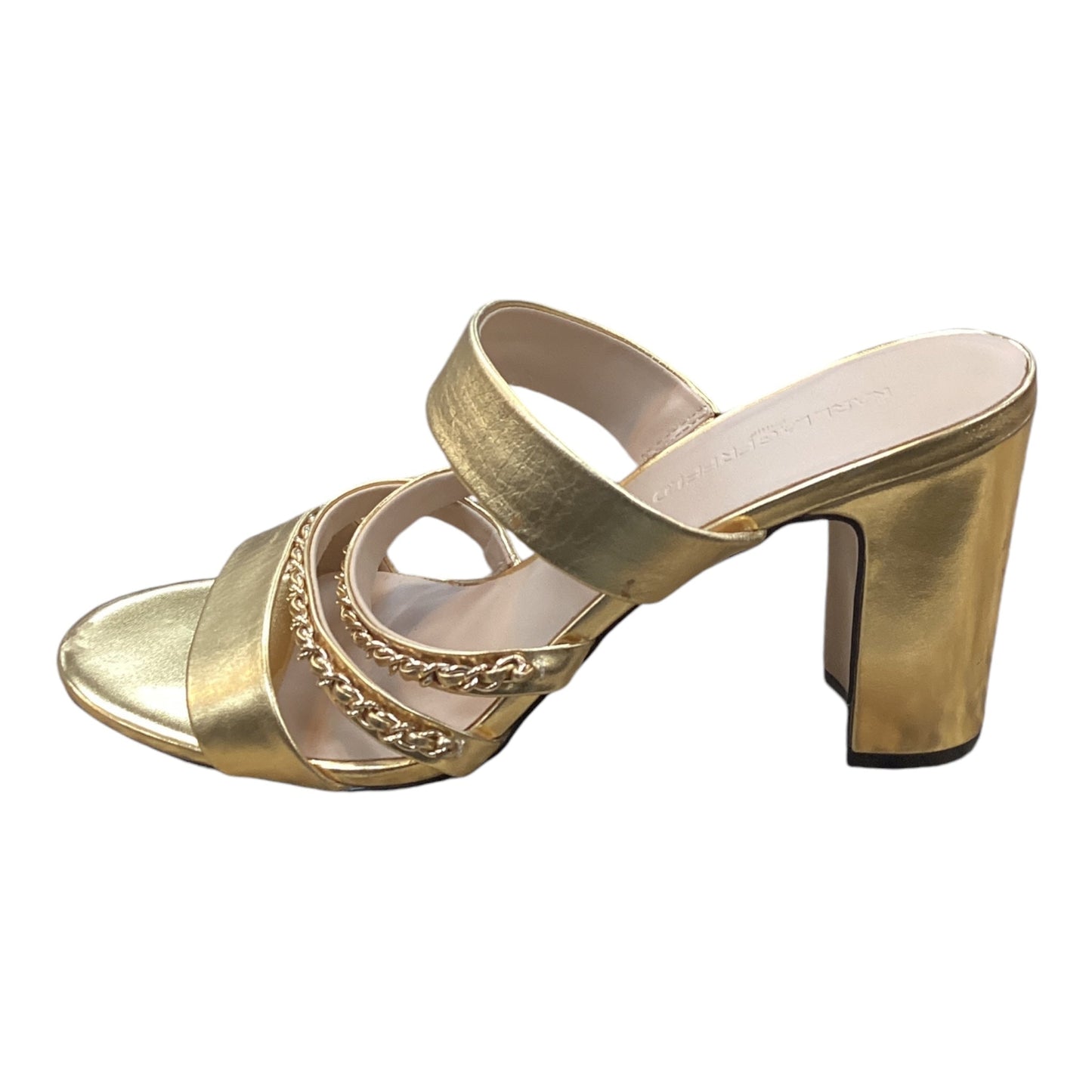 Shoes Heels Block By Karl Lagerfeld In Gold, Size: 10