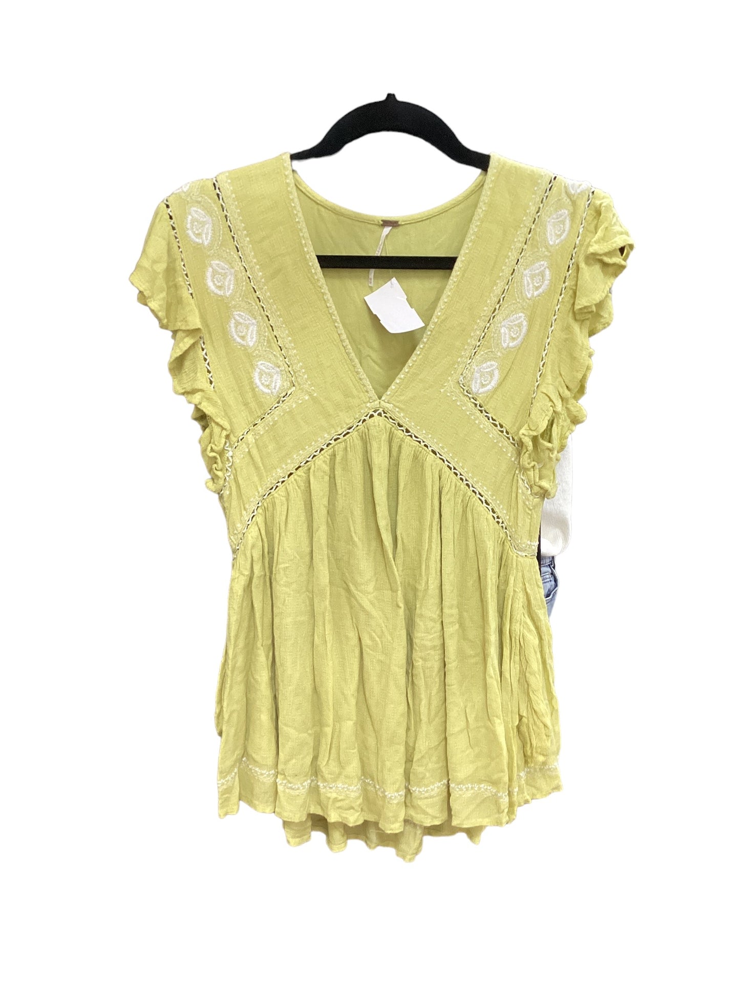 Yellow Top Sleeveless Free People, Size Xs