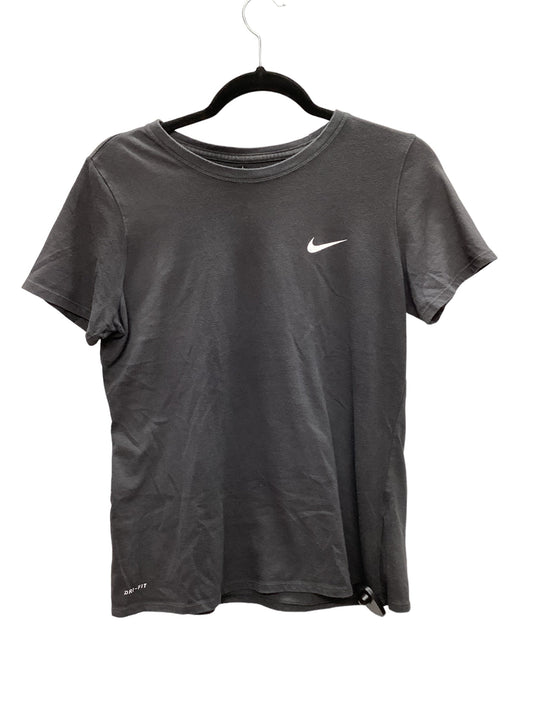 Grey Athletic Top Short Sleeve Nike Apparel, Size M