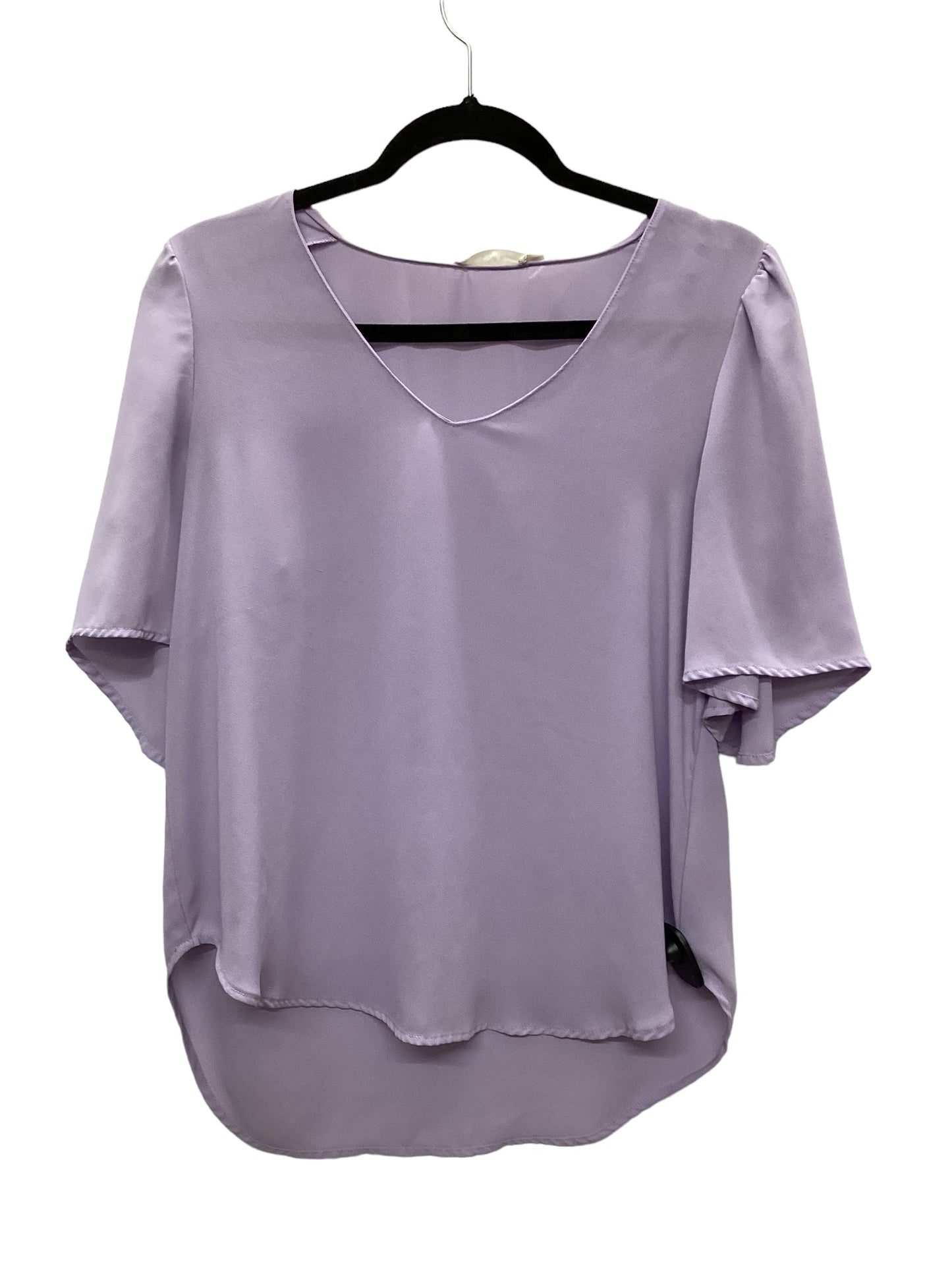 Top Short Sleeve By Lush In Purple, Size: S