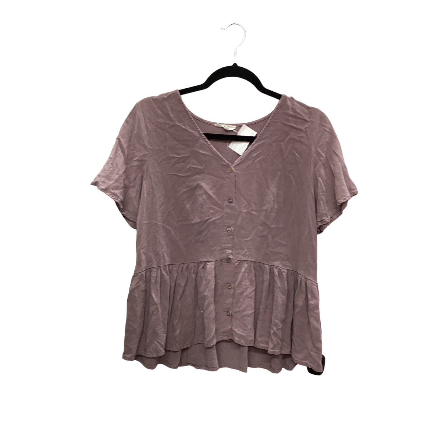 Top Short Sleeve By Easel In Purple, Size: S