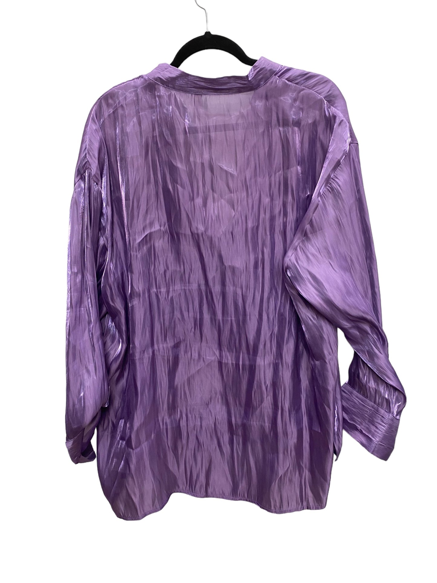 Top Long Sleeve By Glam In Purple, Size: L