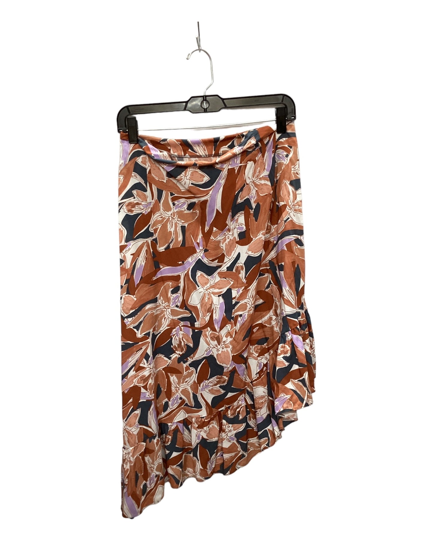 Skirt Midi By Nine West Apparel In Floral Print, Size: Xl