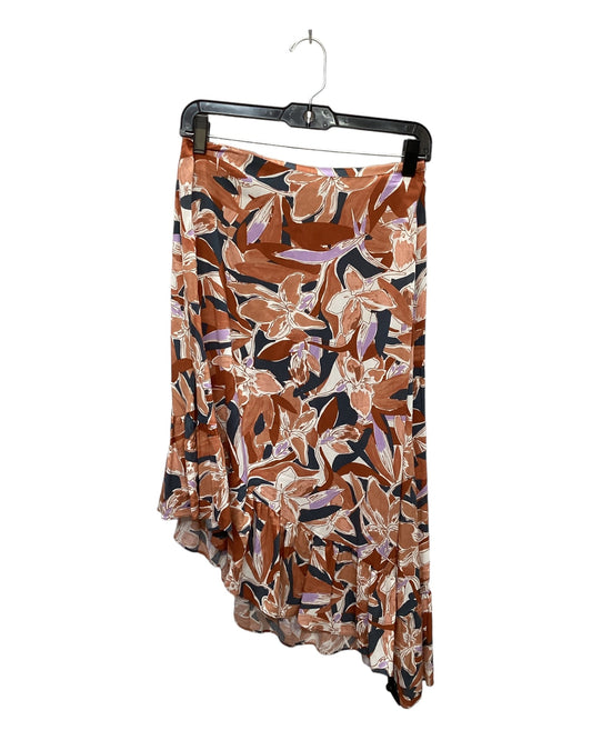 Skirt Midi By Nine West Apparel In Floral Print, Size: Xl