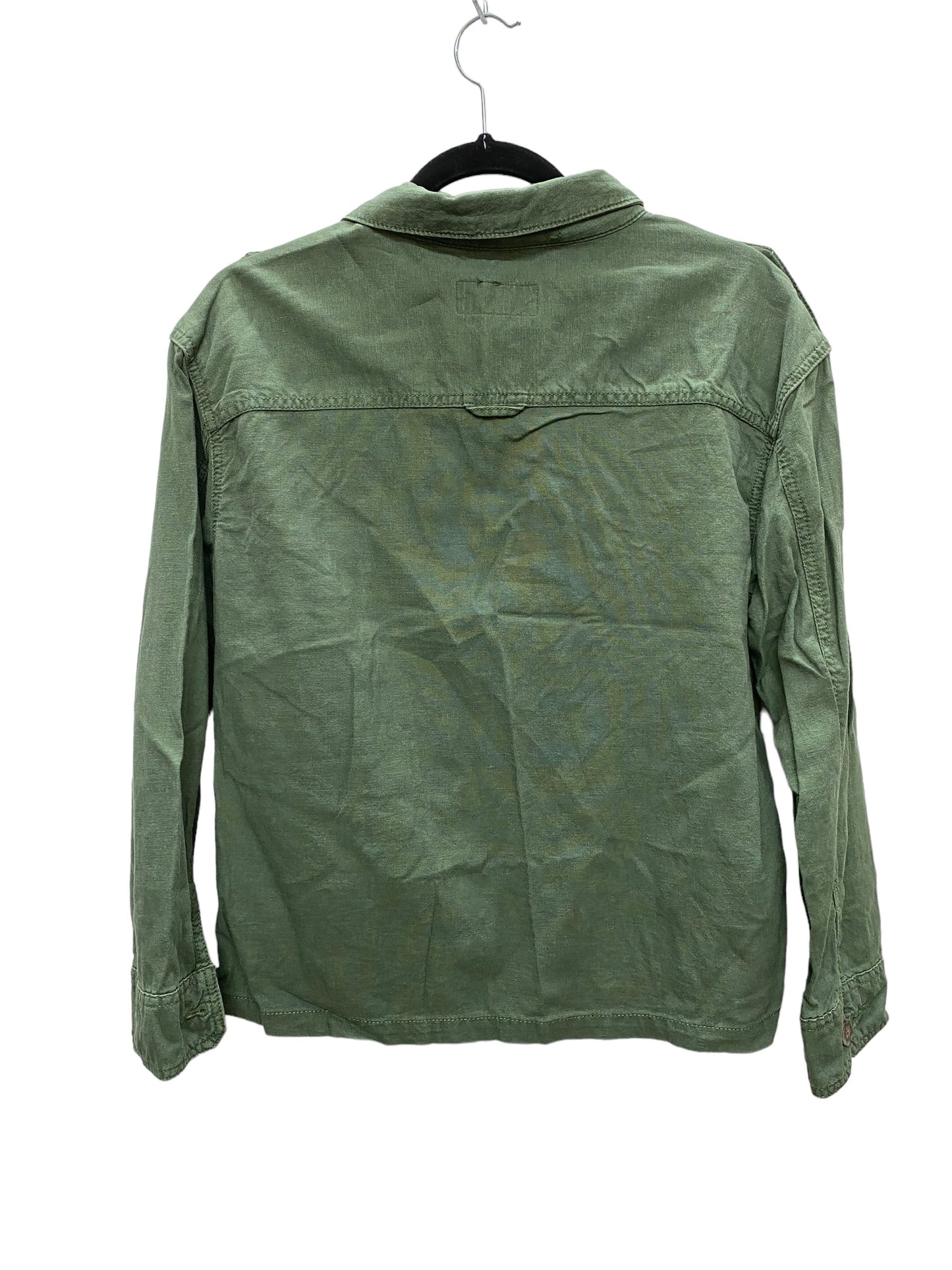 Jacket Shirt By Time And Tru In Green, Size: M