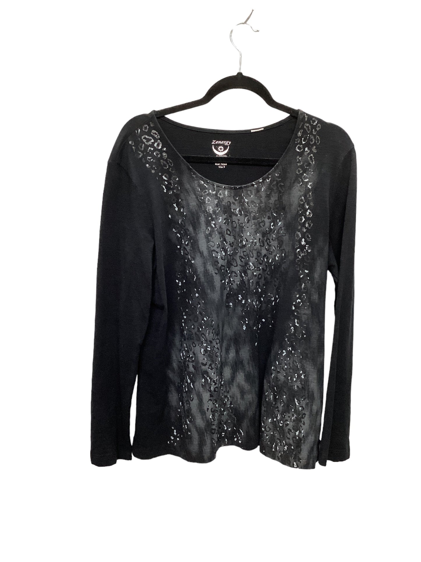 Top Long Sleeve By Zenergy By Chicos In Black, Size: 3