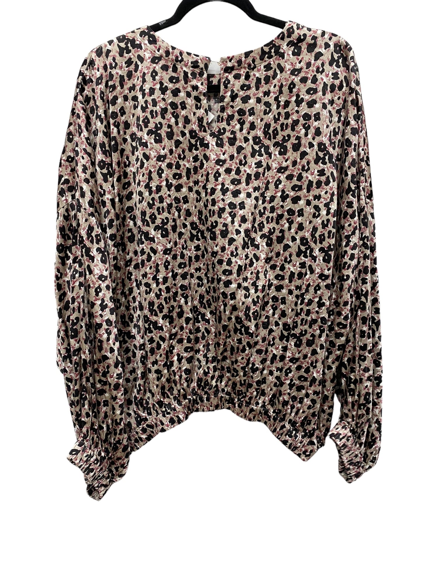 Top Long Sleeve By Zara In Animal Print, Size: Xxl